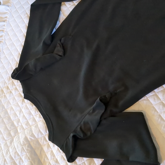 Who What Wear Black Ruffle Sleeve Tunic Dress - Picture 7 of 9